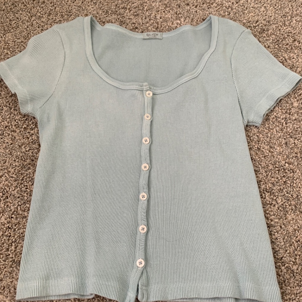 John galt baby blue short sleeve